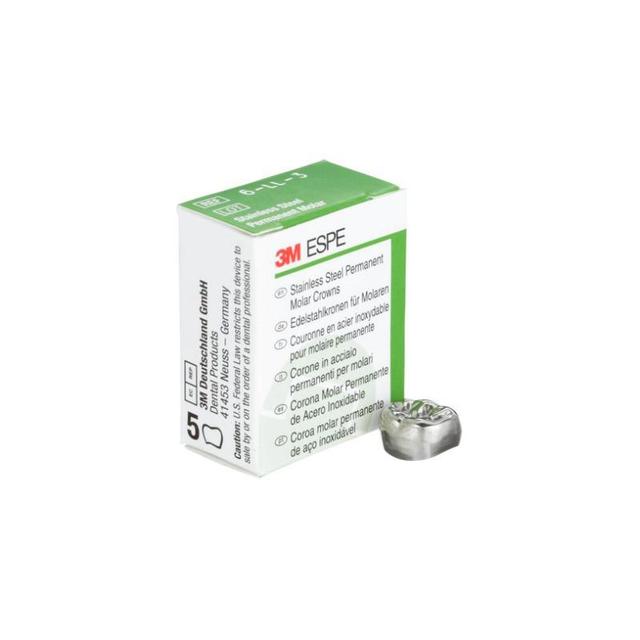 3M™ Stainless Steel Permanent Molar Crowns 6-LR-3